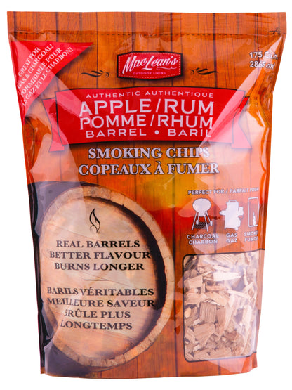 MacLean's Authentic Apple/Rum Barrel Blend BBQ Smoking Chips